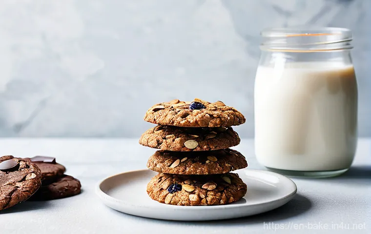 초코과자 제조사별 비교 - **A skilled baker meticulously arranging a diverse selection of chocolate cookies on a stylish, mode...