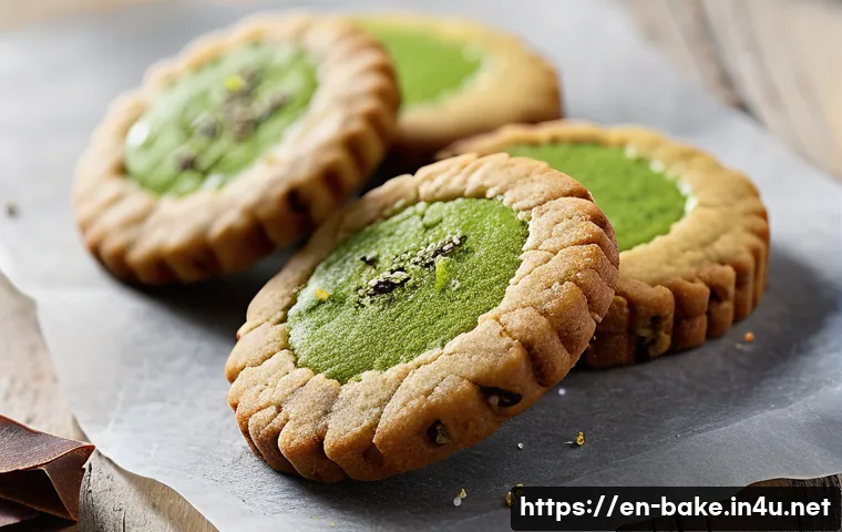 브랜드별 제과 제품 차별화 - A close-up image of an artisanal snack display featuring cookies with a crisp, golden-brown exterior...
